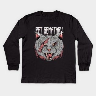 Evil Cat Pet Sematary Kids Long Sleeve T-Shirt